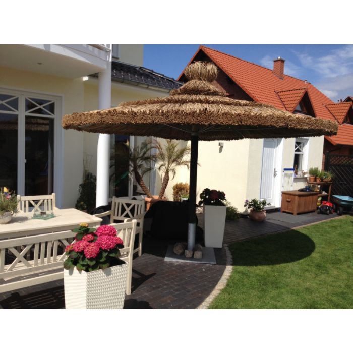 Strohschirm Karibik II – 350 cm Durchmesser  ohne Pfosten